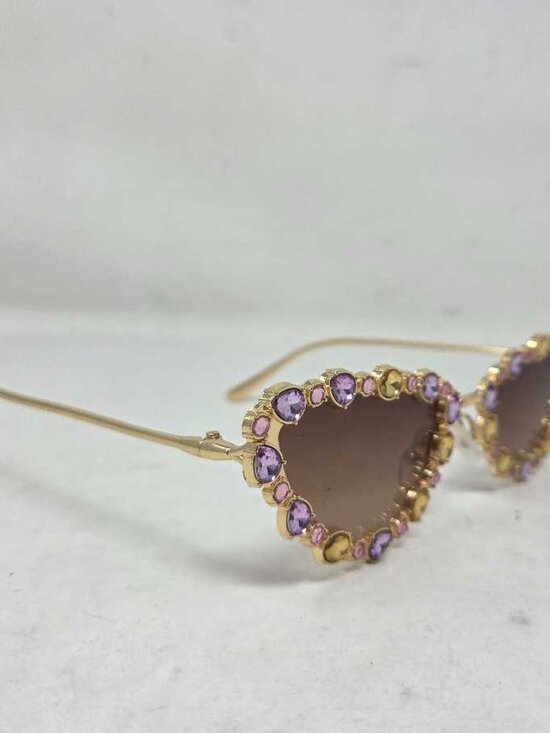 NWOT Anthropologie rhinestone deco wide sunglasses - Picture 9 of 10